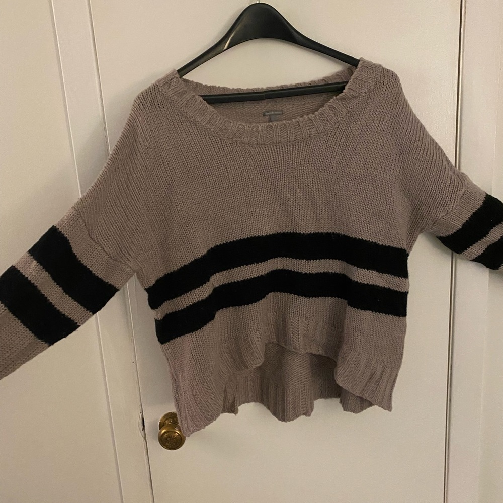 Charlotte Russe - XS High/Low Purple and Black Oversized Sweater